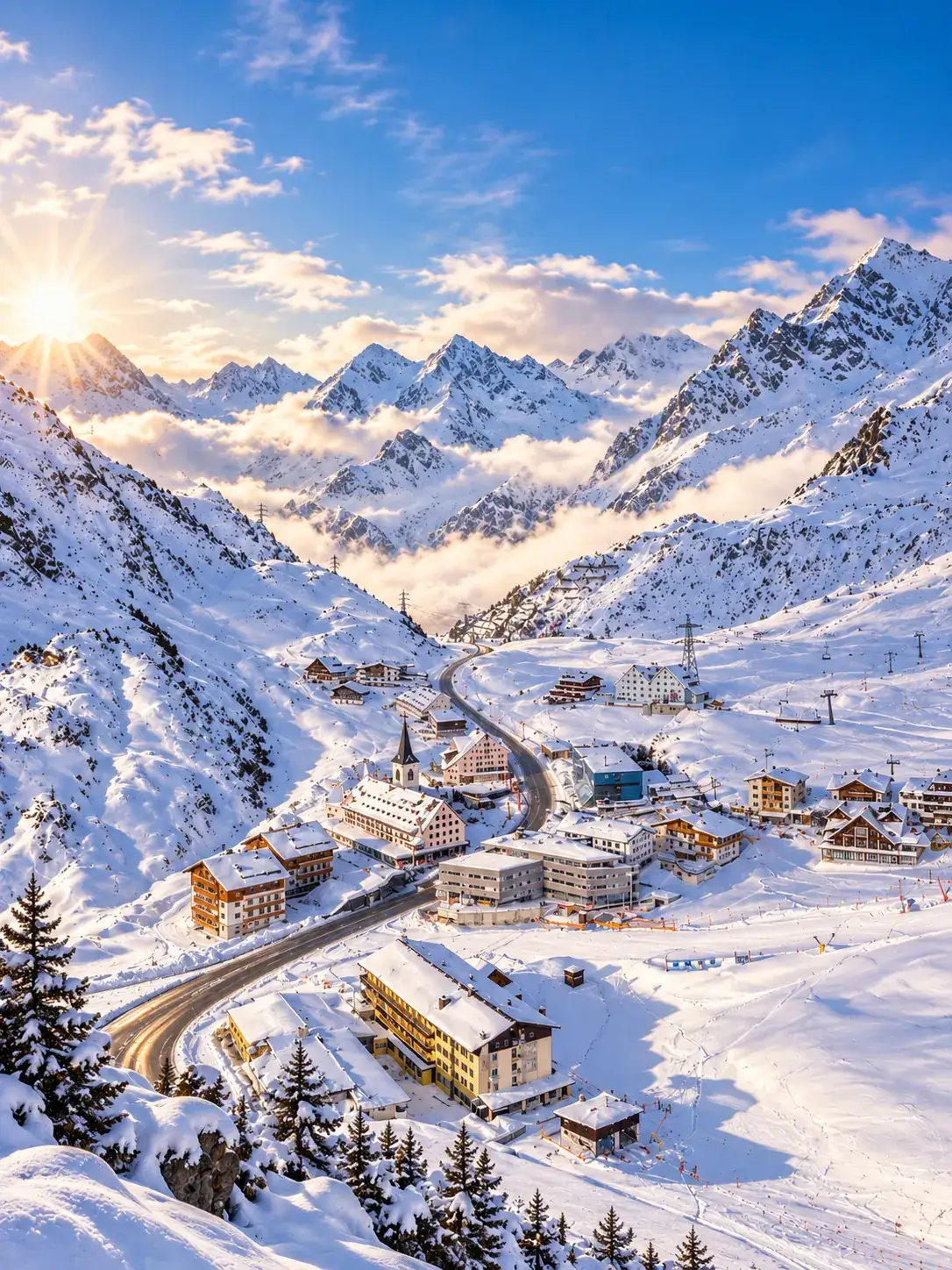Discover St. Christoph am Arlberg St. Christoph am Arlberg village on the Arlberg Pass in winter