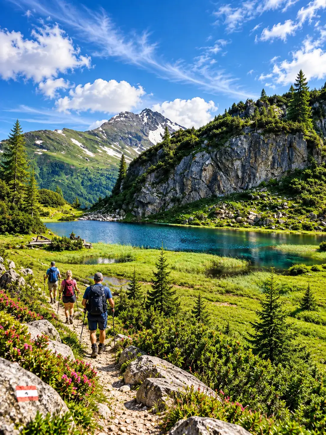 St. Christoph am Arlberg in Summer Summer hiking near Maiensee in St. Christoph am Arlberg