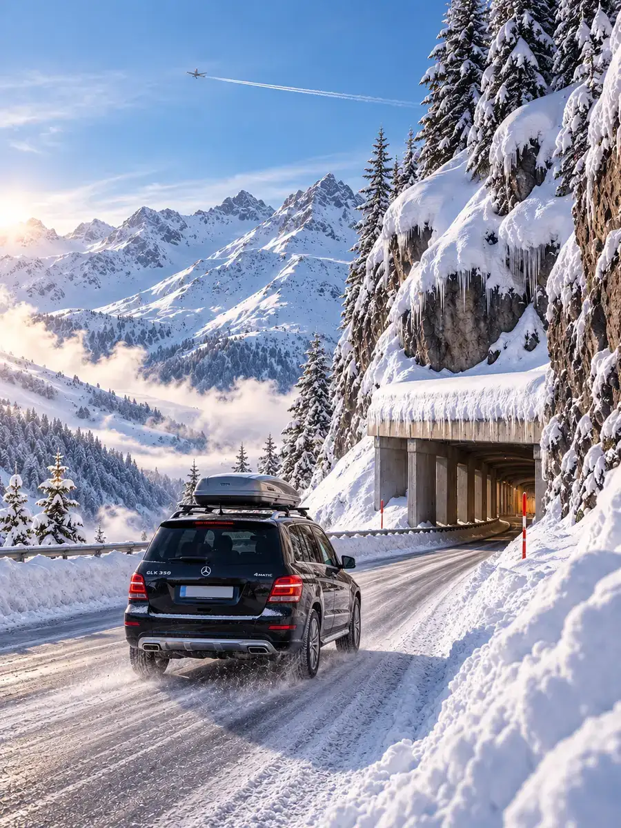 Zurich Airport to Zürs Transfer – Flexenstraße Winter transfer to Zürs am Arlberg on the Flexenstraße